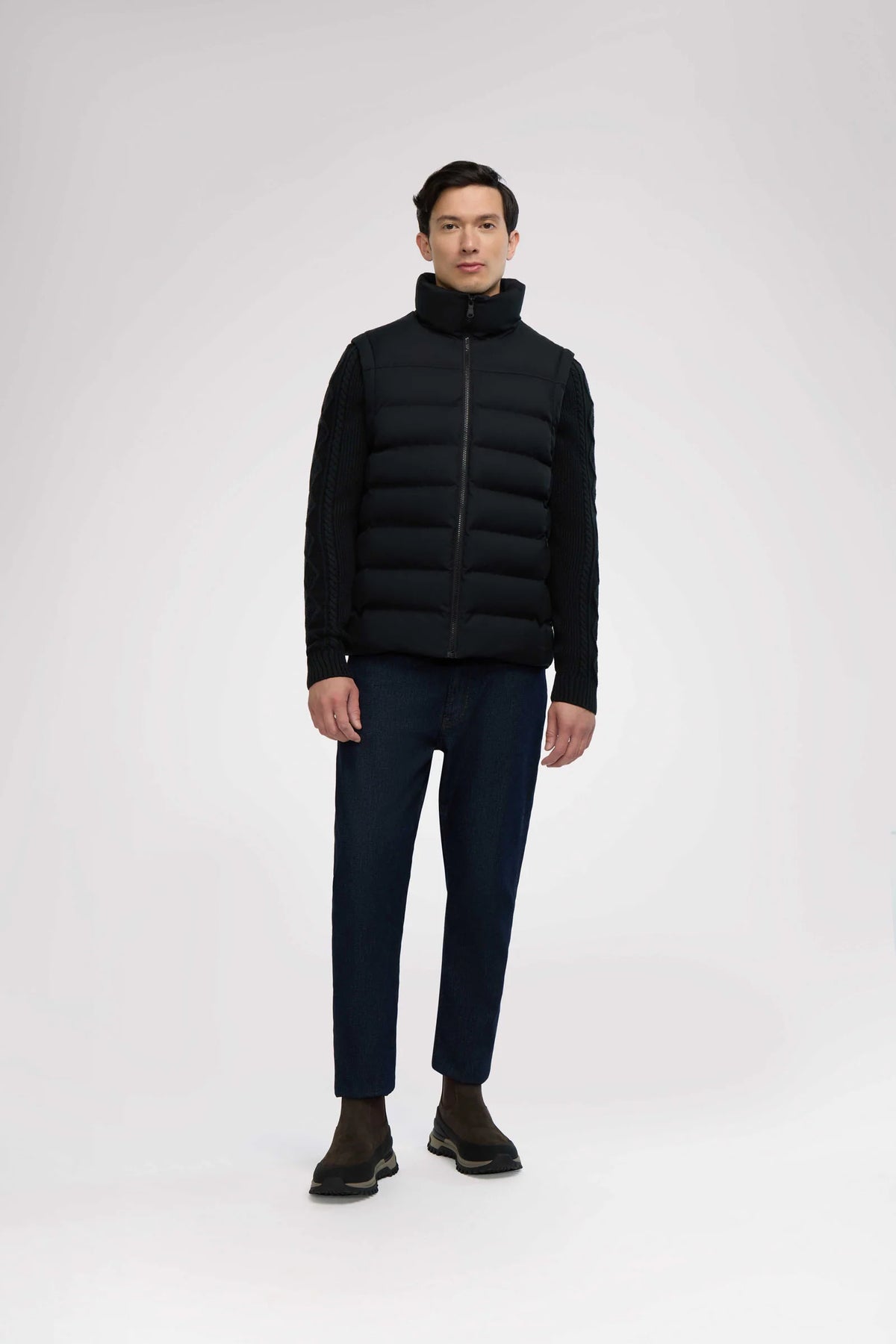 Pajar Men's 2-in-1 Convertible Knit Jacket – Black