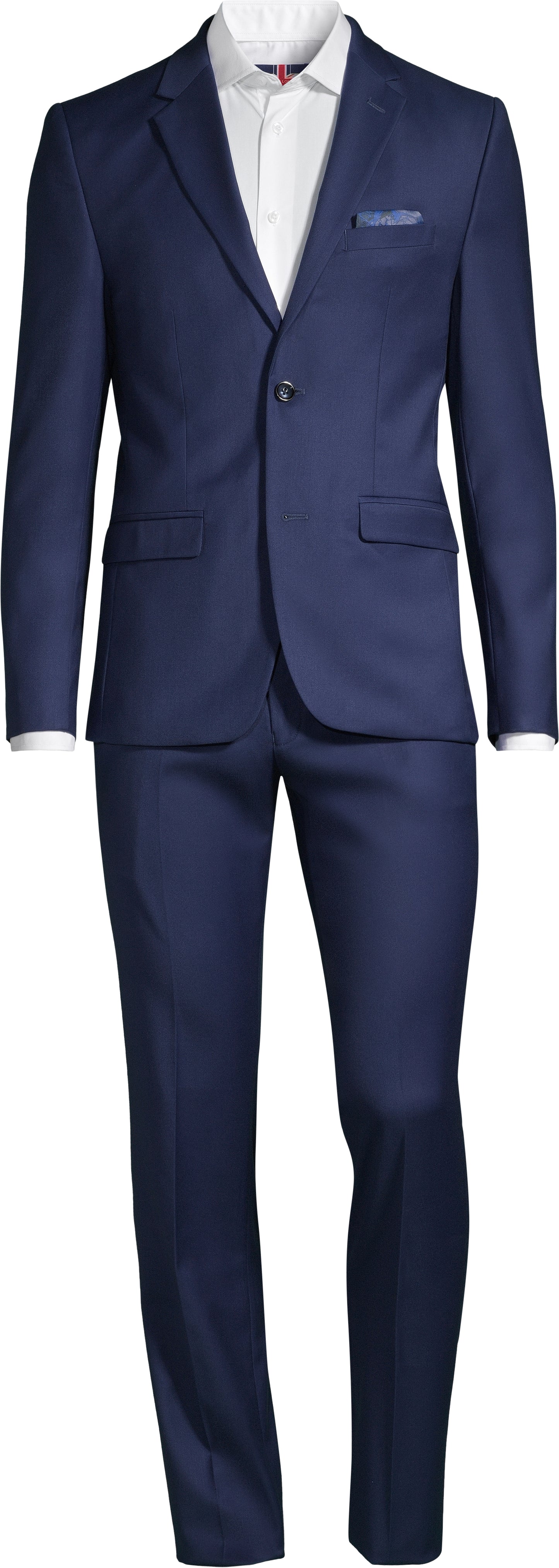 Dark Blue Slim Fit Suit - Soul Of London