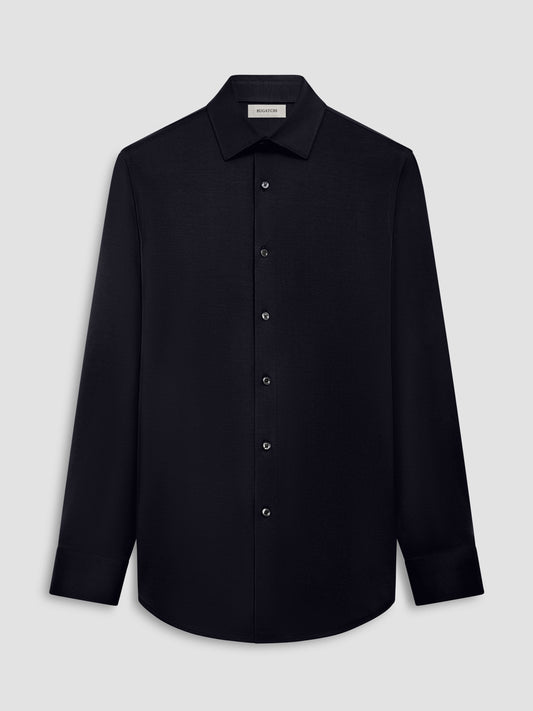 8 Way Stretch Black Shirt - Bugatchi