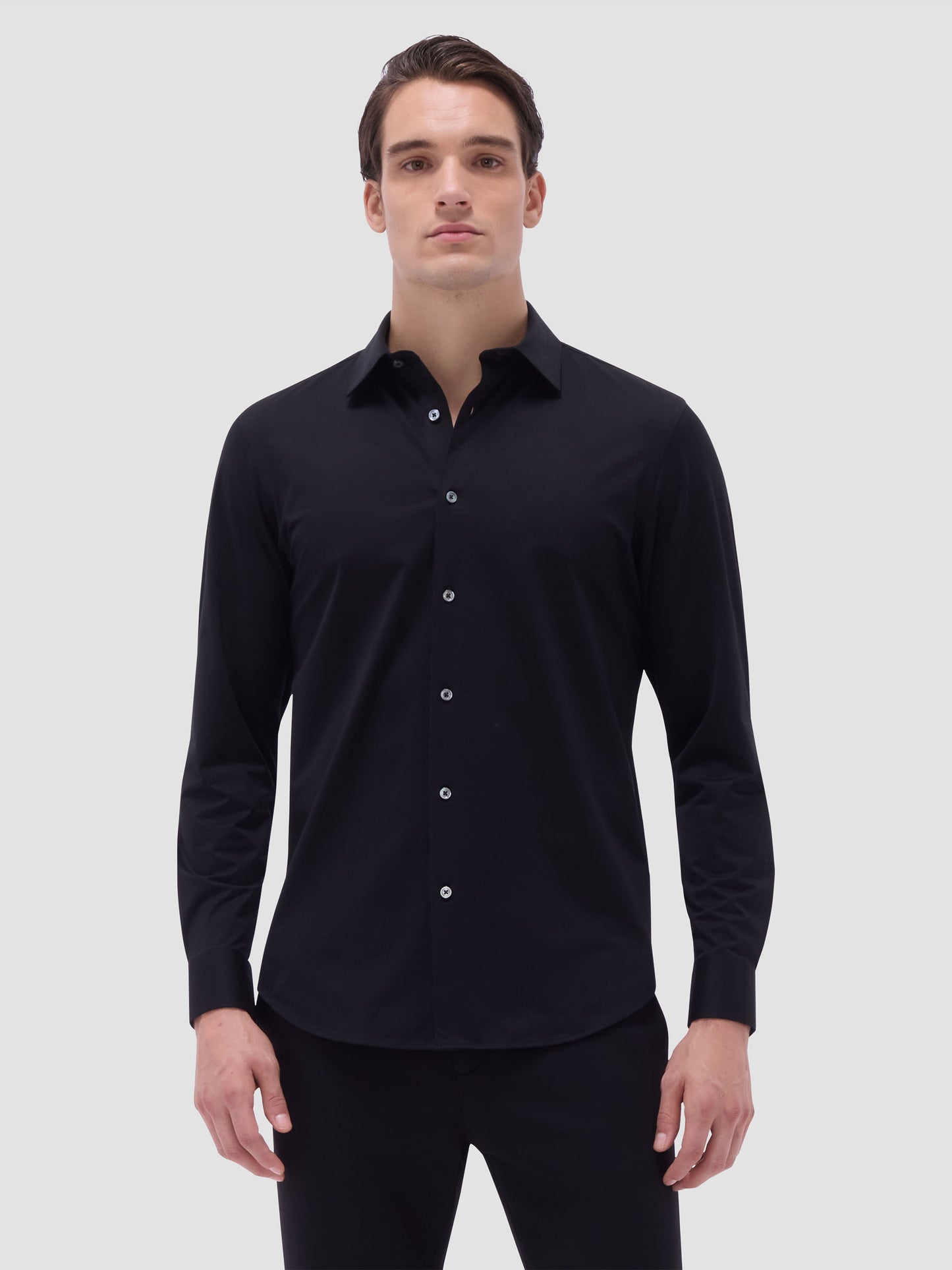 8 Way Stretch Black Shirt - Bugatchi