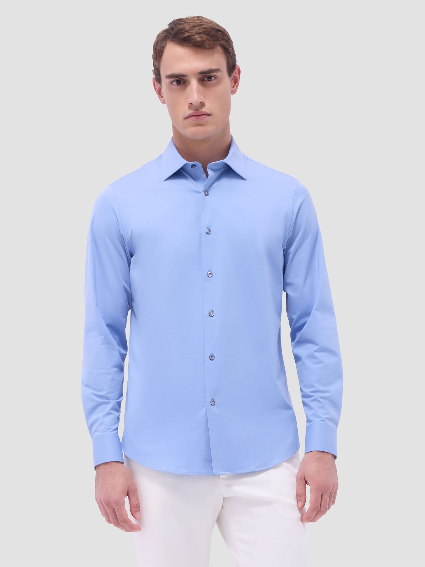 8 Way Stretch Air Blue Shirt - Bugatchi