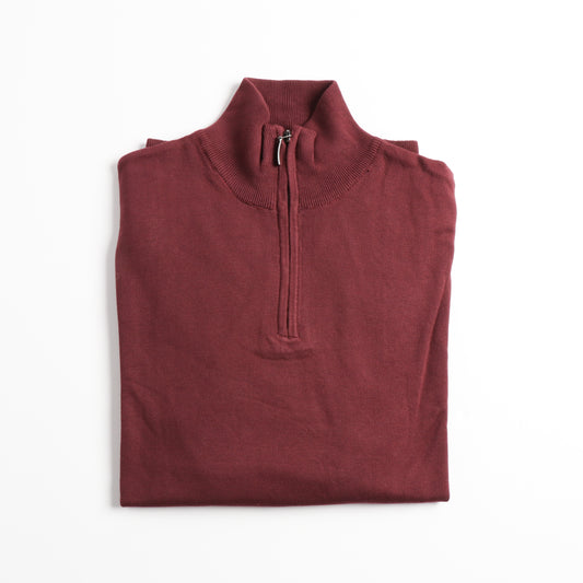 Burgundy Quarter Zip Sweater - Horst