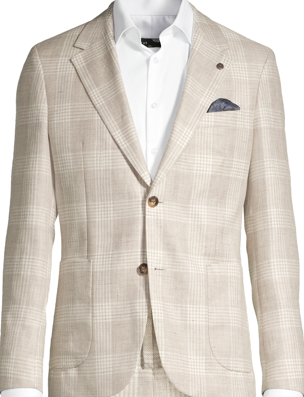 Beige Glen Plaid Sport Jacket - Horst