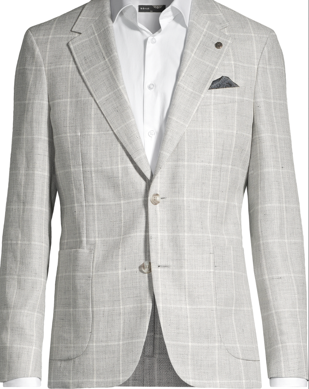 Light Grey Windowpane Sport Jacket - Horst