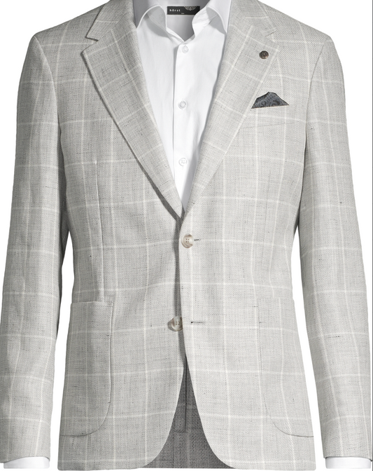 Light Grey Windowpane Sport Jacket - Horst