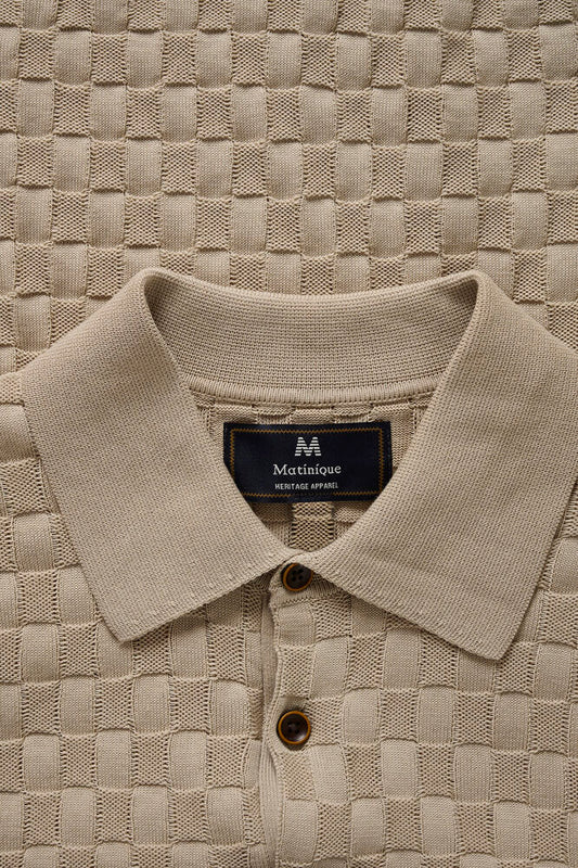 Beige Polo Knit - Matinique