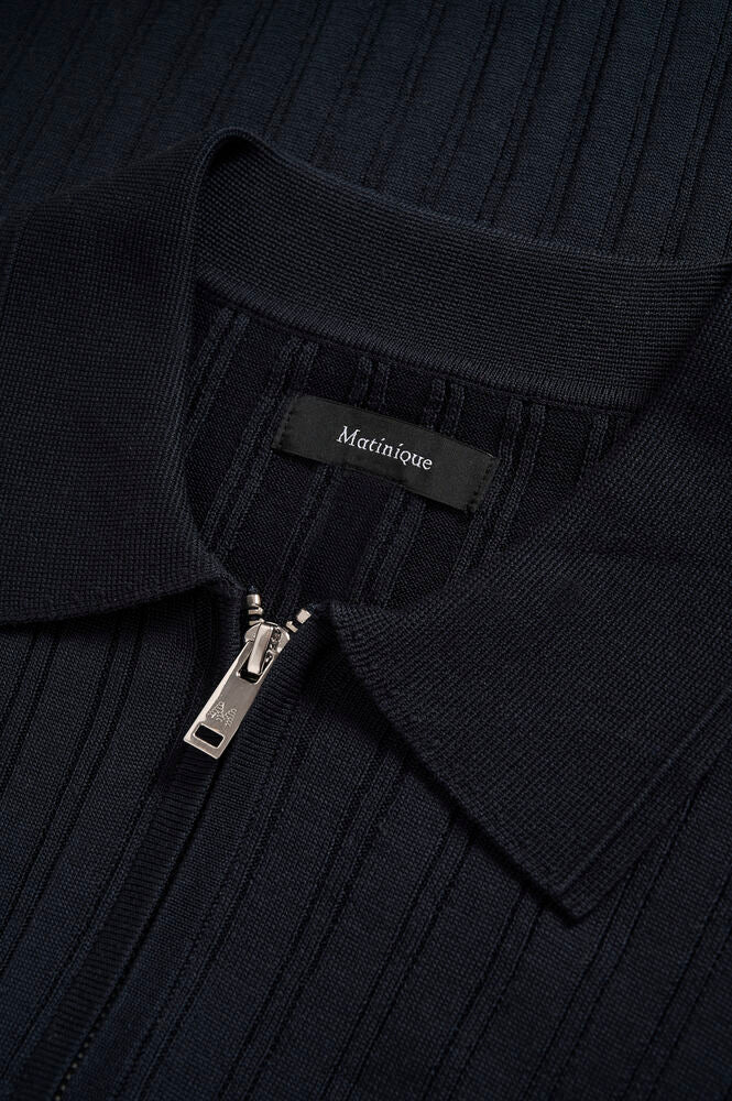 Blue Quarter Zip Knit - Matinique