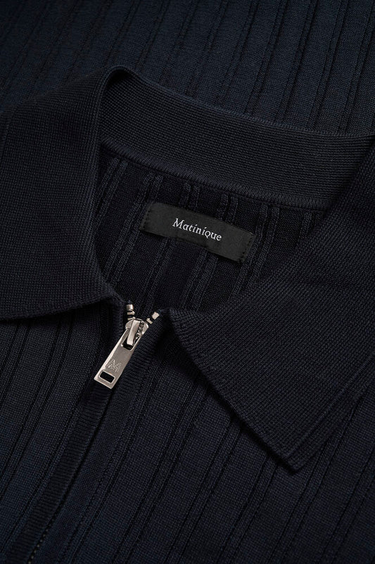 Blue Quarter Zip Knit - Matinique