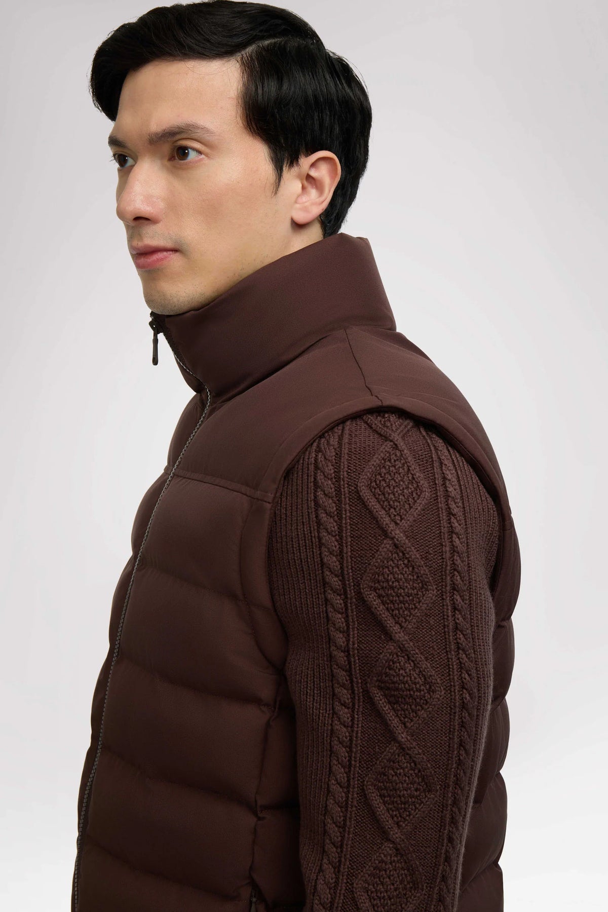 Pajar Men's 2-in-1 Convertible Knit Jacket – Brown