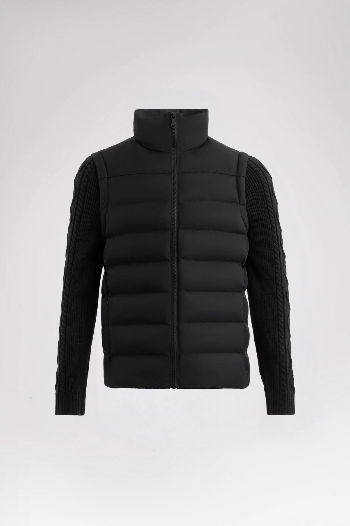 Pajar Men's 2-in-1 Convertible Knit Jacket – Black