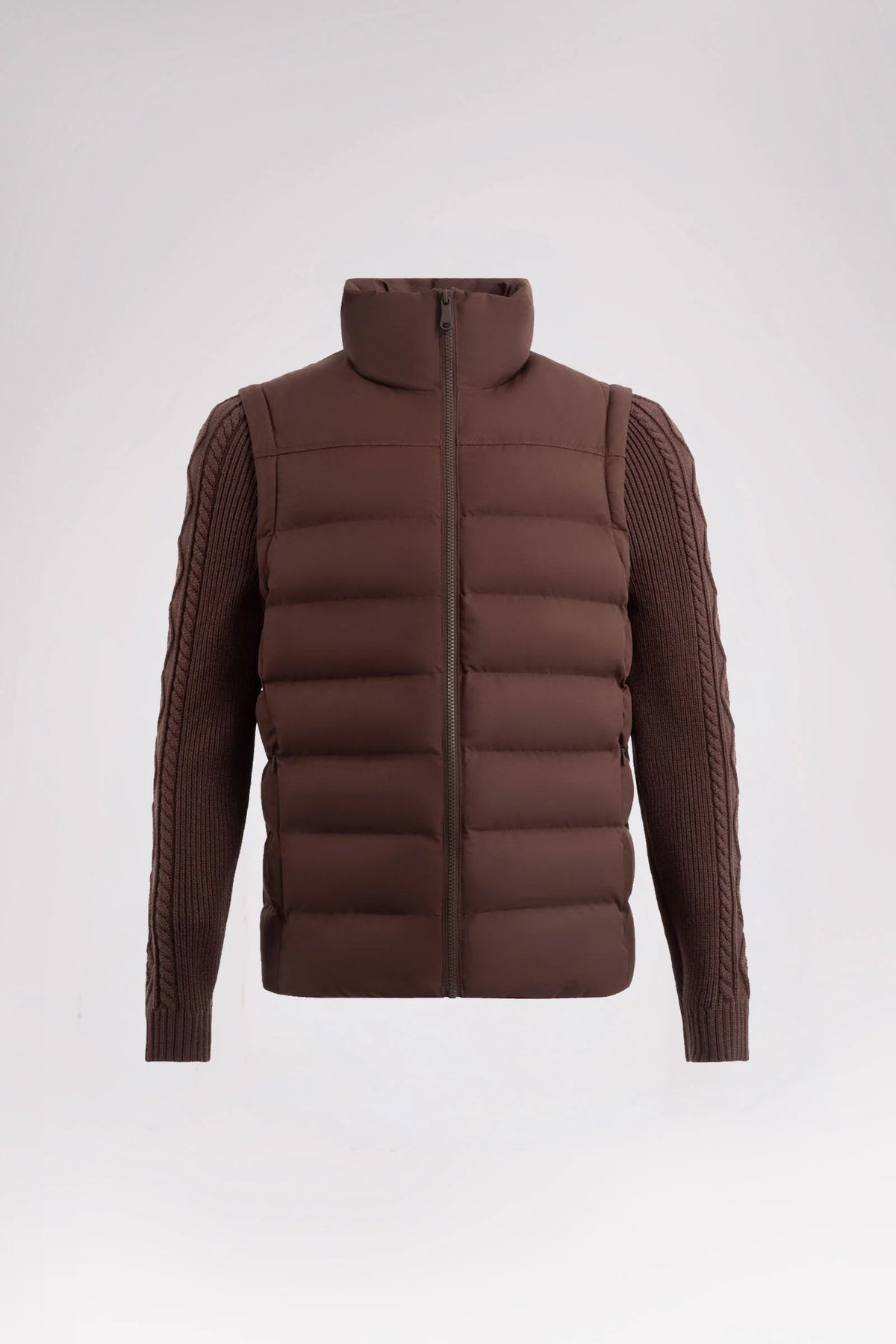 Pajar Men's 2-in-1 Convertible Knit Jacket – Brown