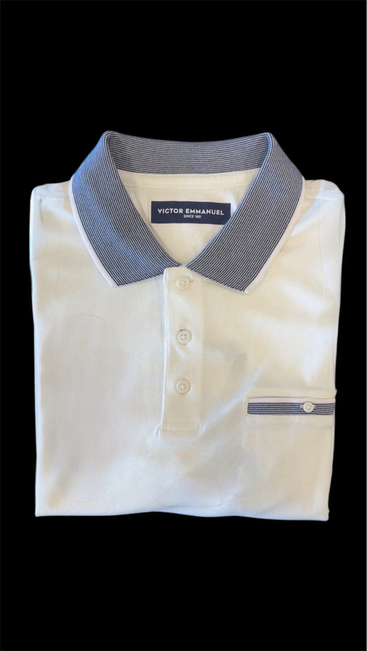 White Button Polo - Victor Emanuel