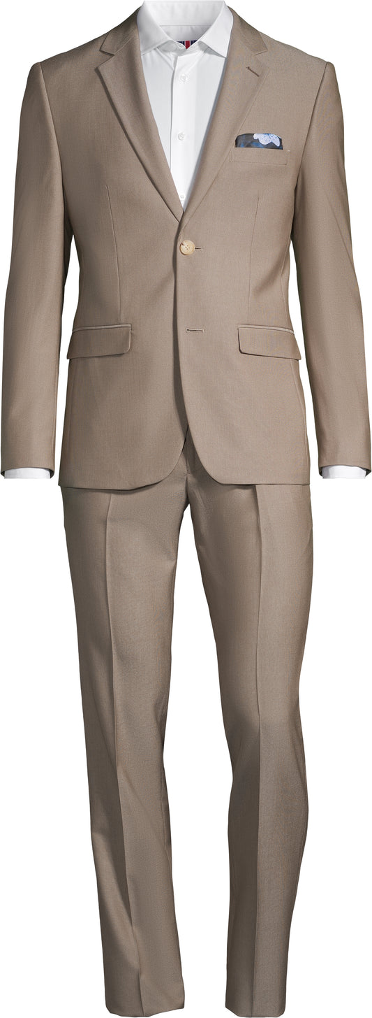 Dusty Beige Slim Fit Suit - Soul Of London