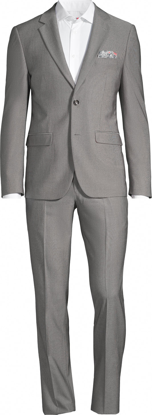 Silver Slim Fit Suit - Soul Of London