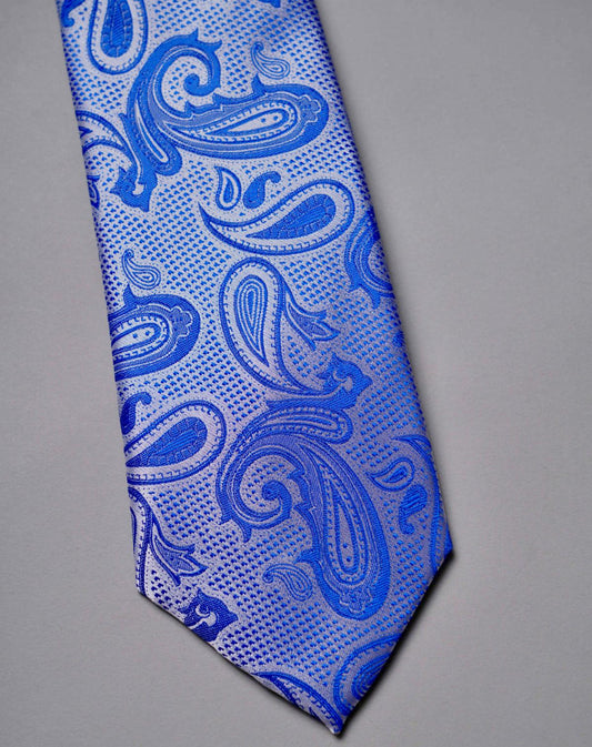 Light Blue Paisley Tie
