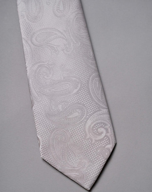 White Paisley Tie
