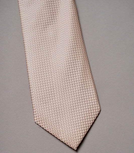 Cream Pattern Tie