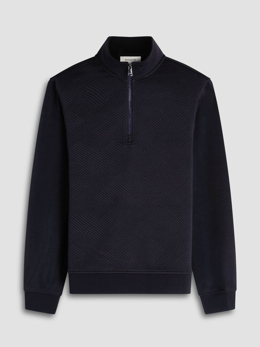BUGATCHI SOFT TOUCH 1/4 ZIP KNIT